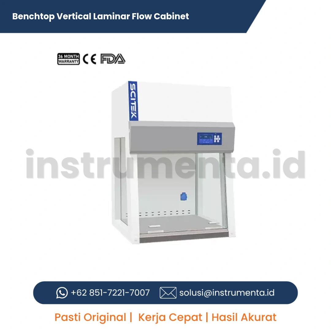 Authorized Distributor Benchtop Vertical Laminar Flow Cabinet SCITEK BBS-V Series Meja Kerja Steril Portabel Vertikal Mini HEPA Filter Laboratorium